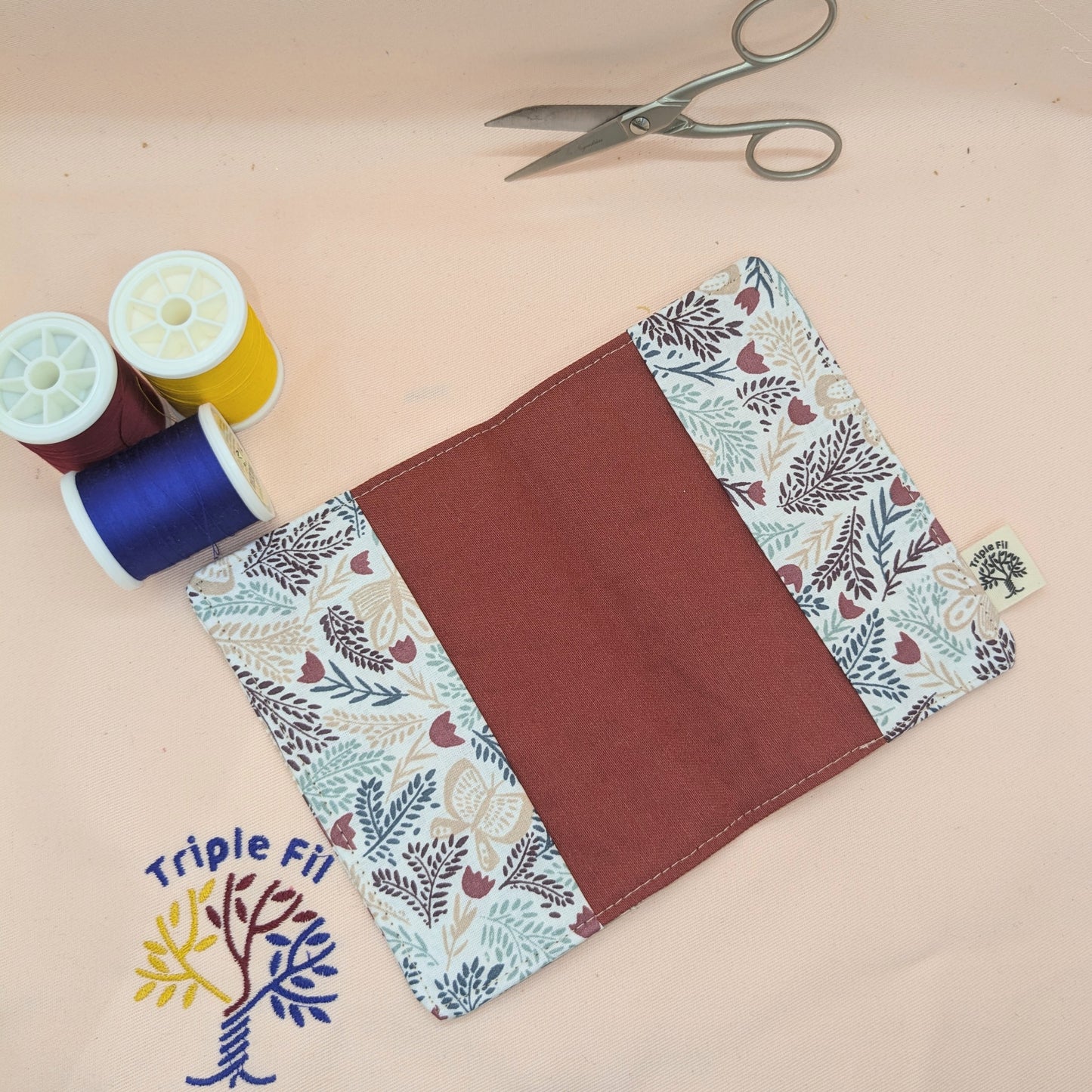 Pochette passeport coton enduit