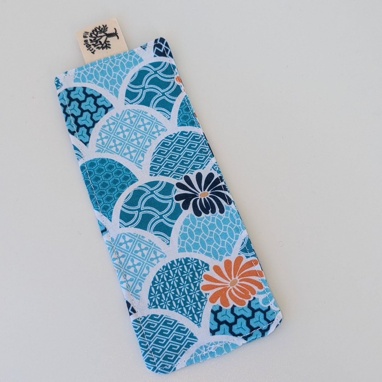 Marque page bleu
