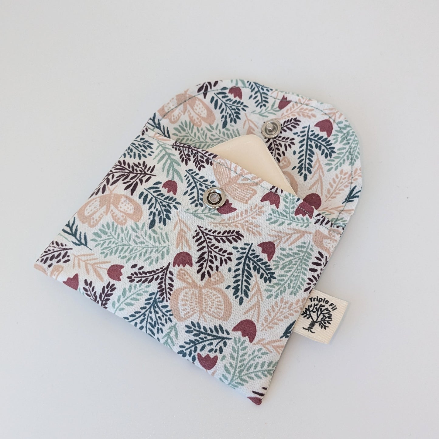 Pochette à savon coton enduit - papillon