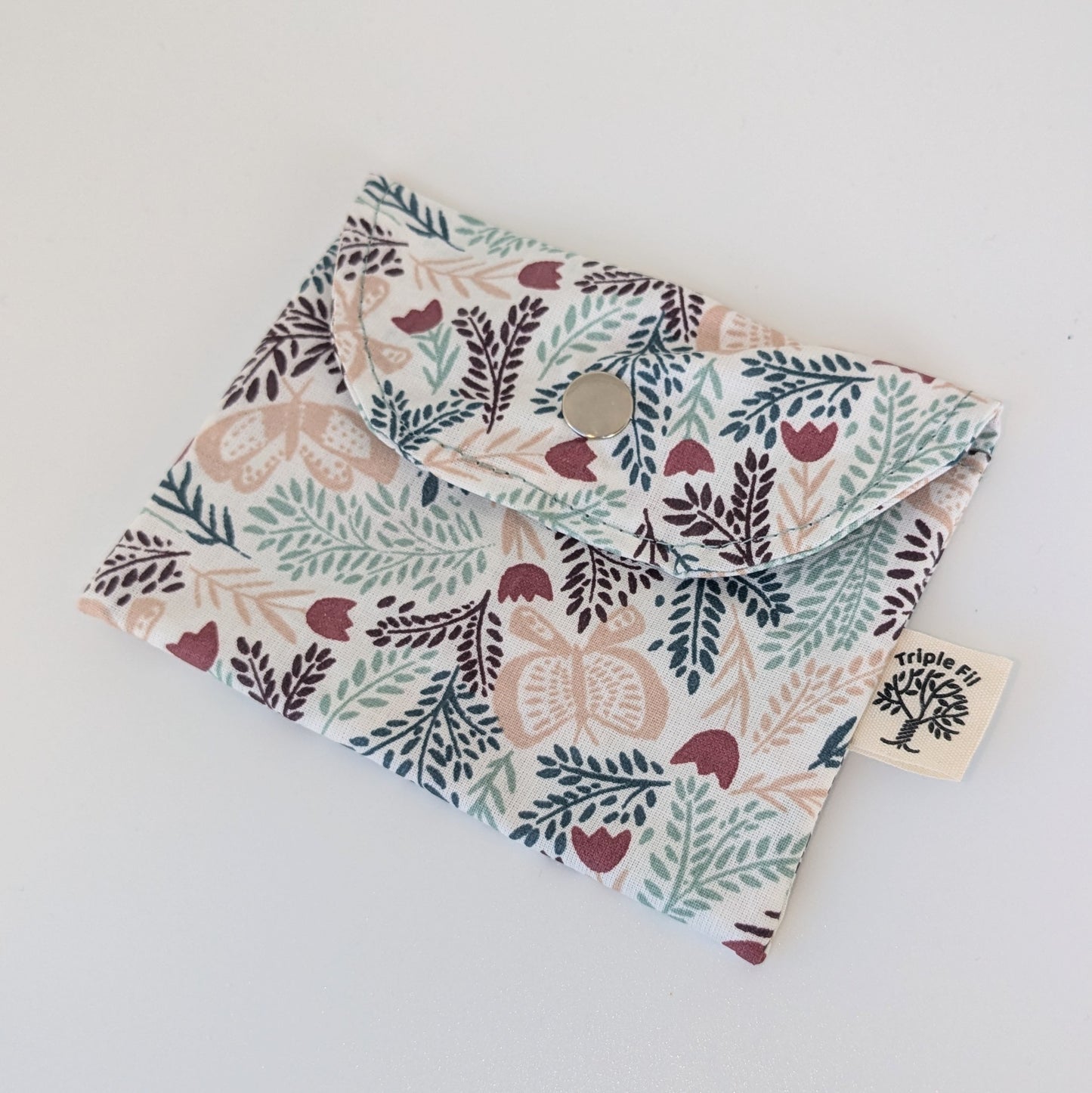 Pochette à savon coton enduit - papillon