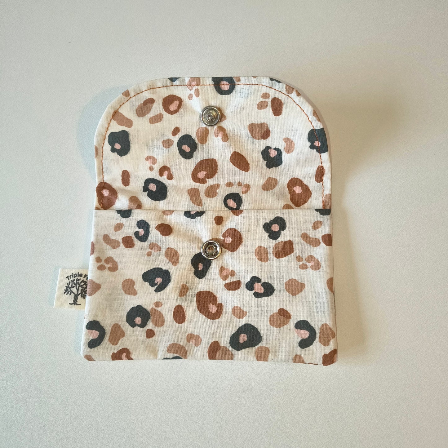 Pochette à savon coton enduit - léopard