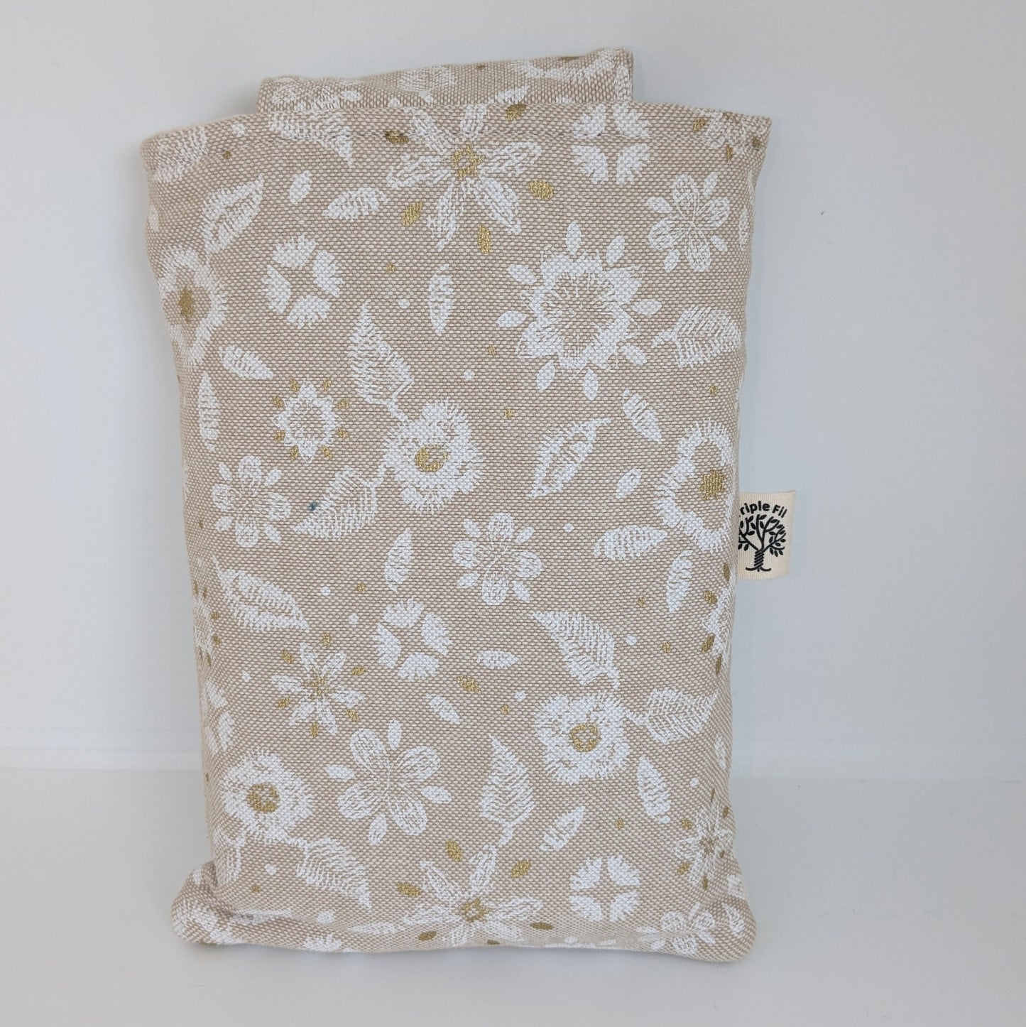 Pochette à livre format poche - fleurie lin 2