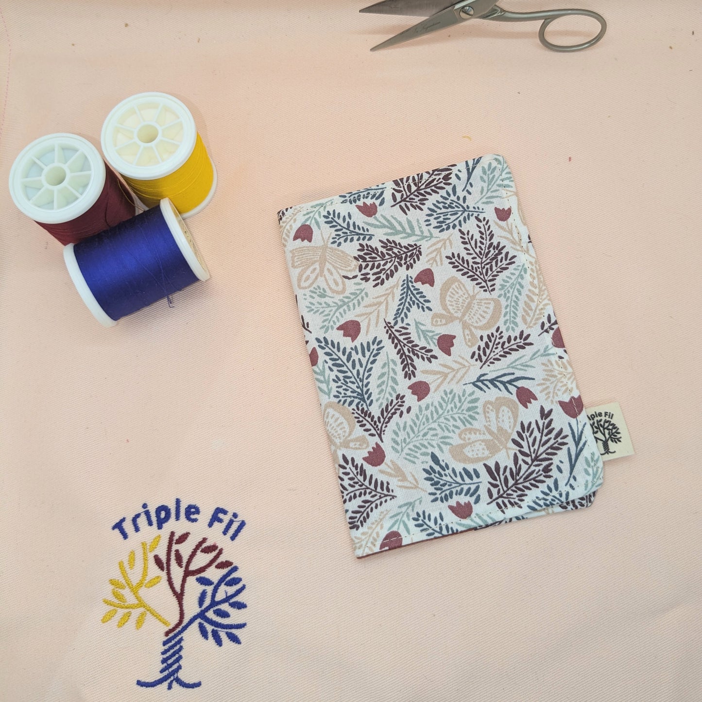 Pochette passeport coton enduit