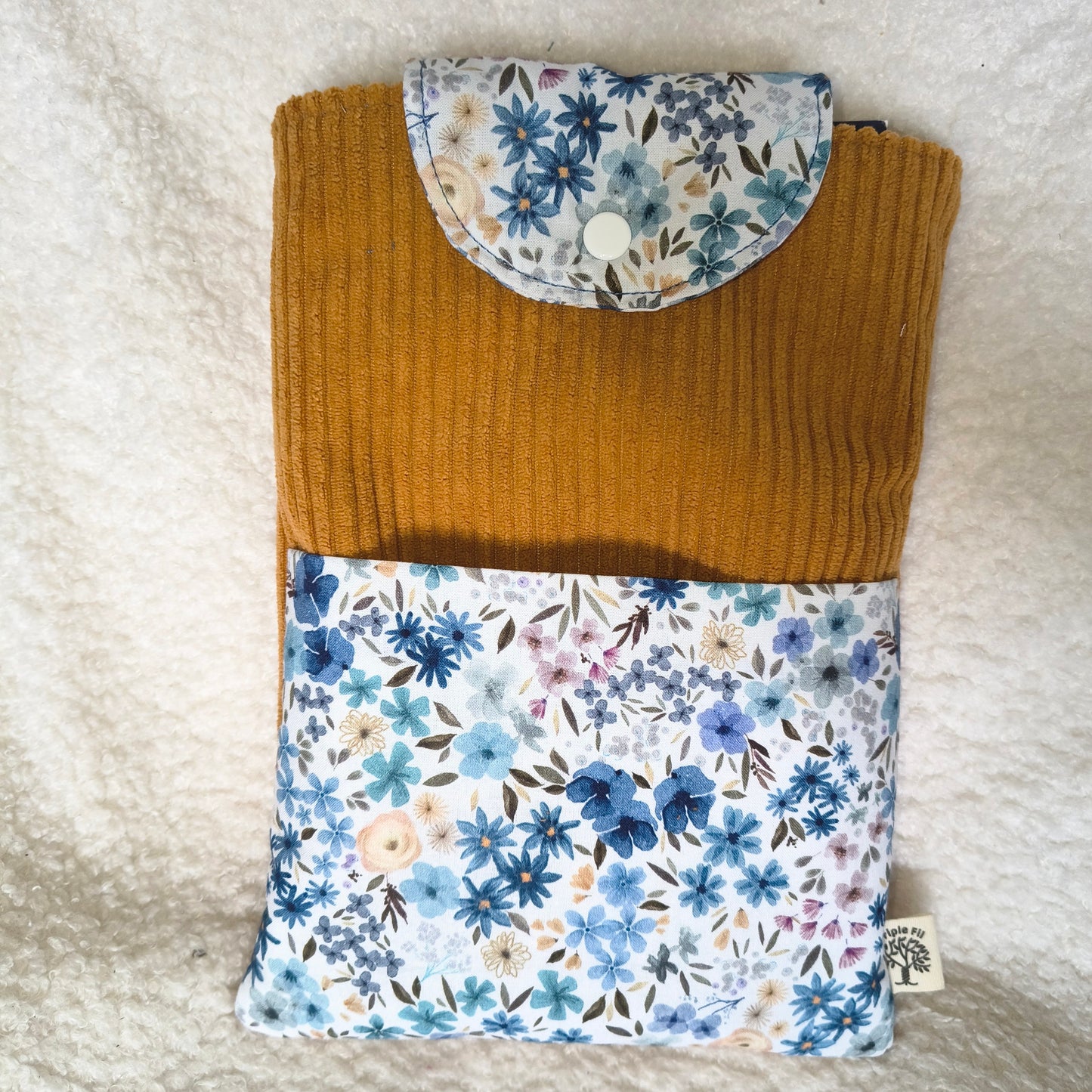 Pochette à livre velours ocre