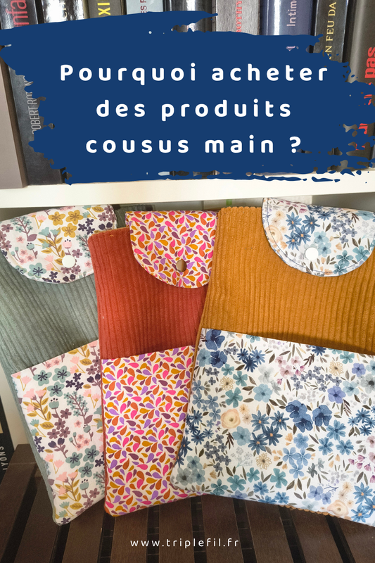 Articles cousus main "Triple Fil" : accessoires textiles faits main uniques et durables