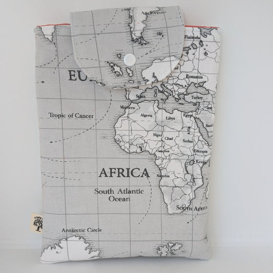 Pochette à livre grand format - map monde