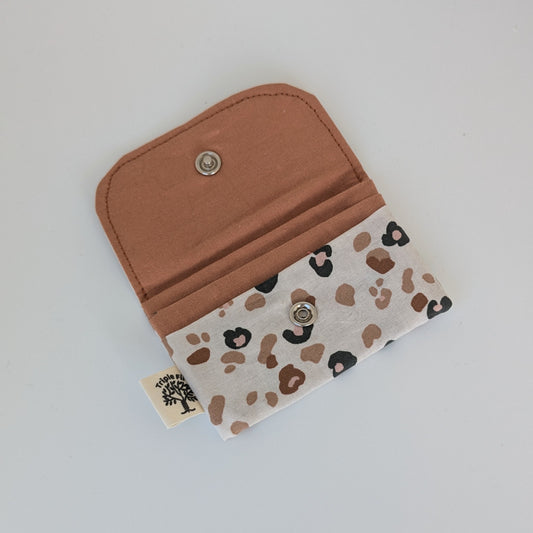 Porte carte - léopard / camel