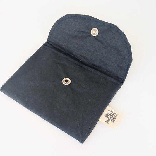 Pochette à savon coton enduit - bleue nuit