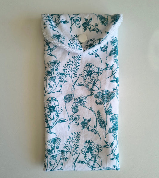 Protège brosse à dent bleu et blanc