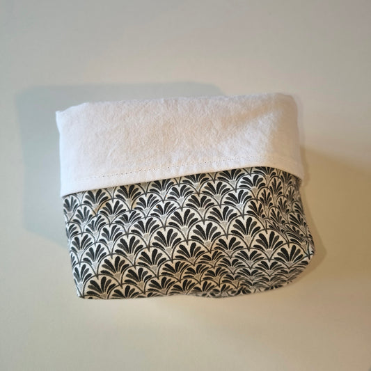 Panière à lingettes - éventails noirs