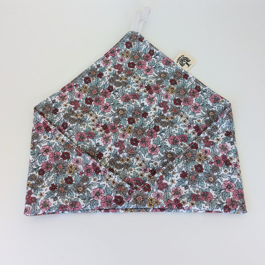 Porte couvert nomade - fleuri bleu/rose