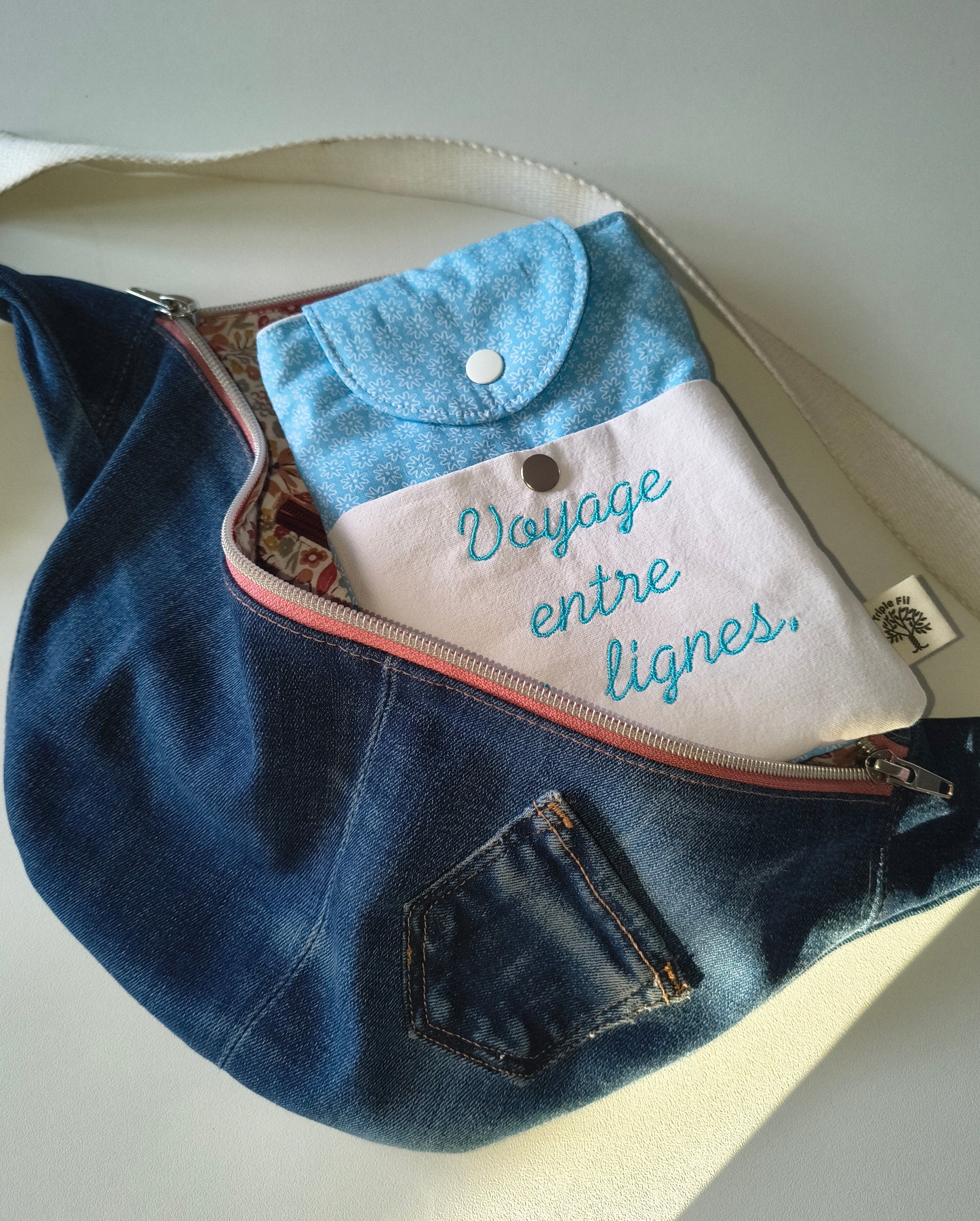 Pochette pour liseuse - bleue
