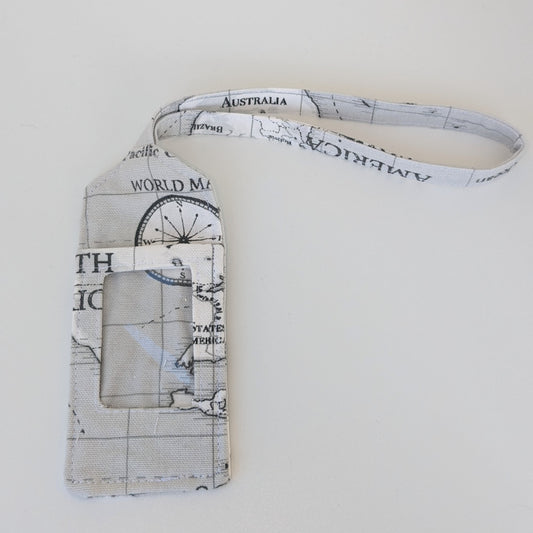 Étiquette bagage map monde 2