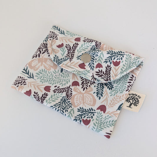 Pochette à savon coton enduit - papillon