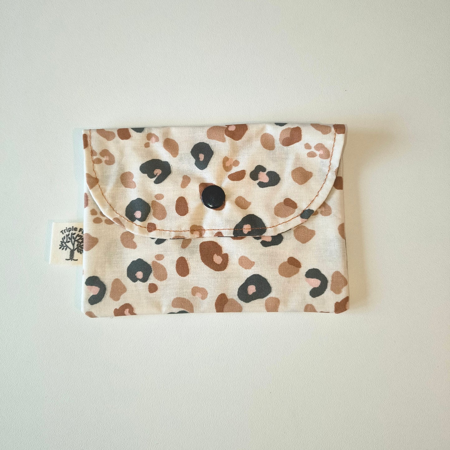 Pochette à savon coton enduit - léopard