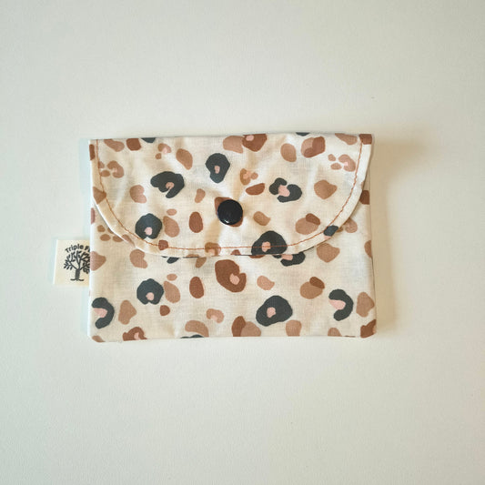 Pochette à savon coton enduit - léopard