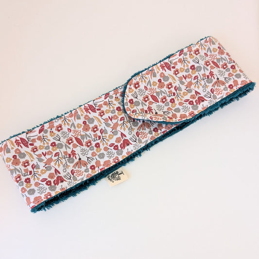 Bandeau de soin fleuri - bleu nuit