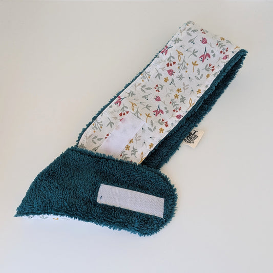 Bandeau de soin fleuri - bleu nuit