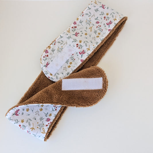 Bandeau de soin fleuri - camel