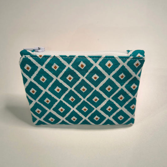 Porte-monnaie bleu/simili cuir
