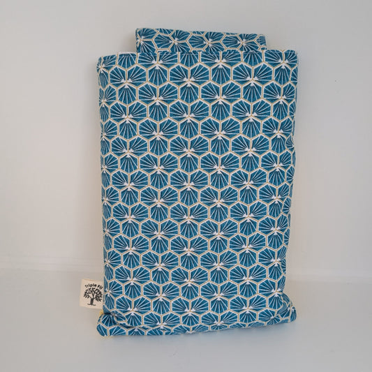 Pochette à livre format poche - graphique bleue et jaune