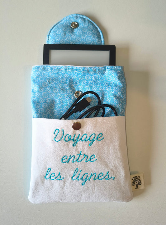 Pochette pour liseuse - bleue