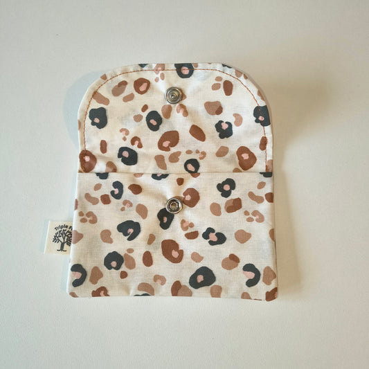 Pochette à savon coton enduit - léopard