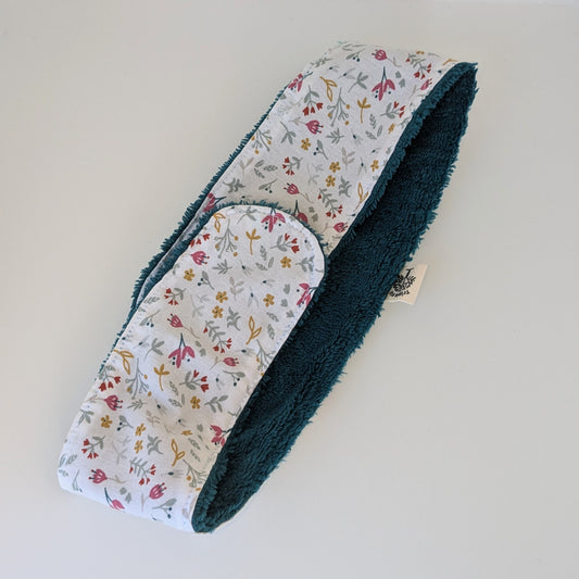 Bandeau de soin fleuri - bleu nuit