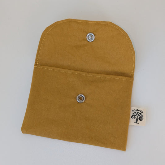 Pochette à savon coton enduit - moutarde