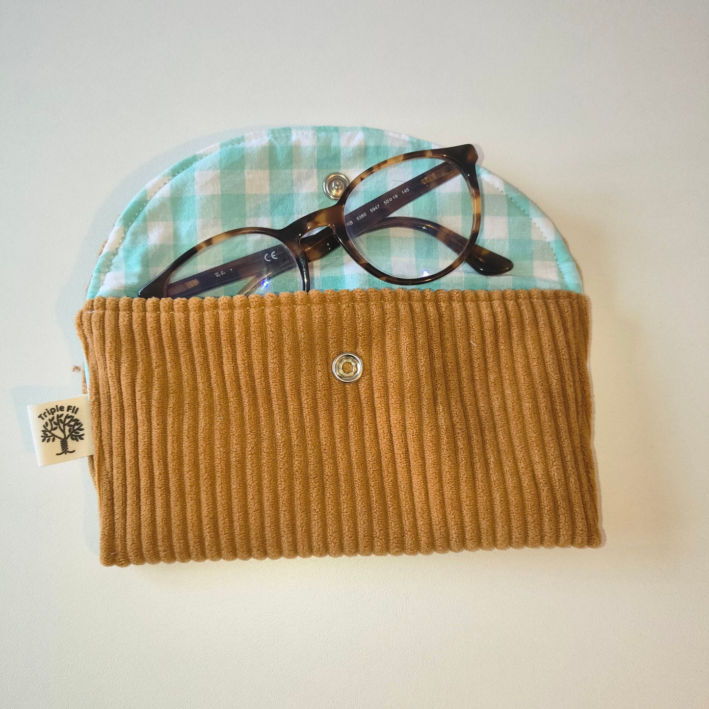 Étui à lunettes - velours ocre