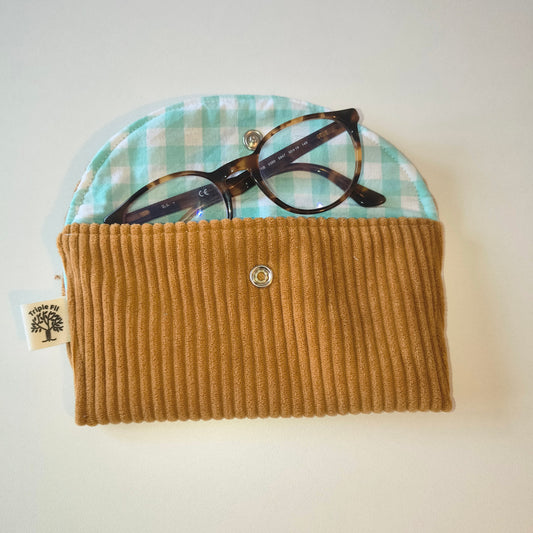 Étui à lunettes - velours ocre