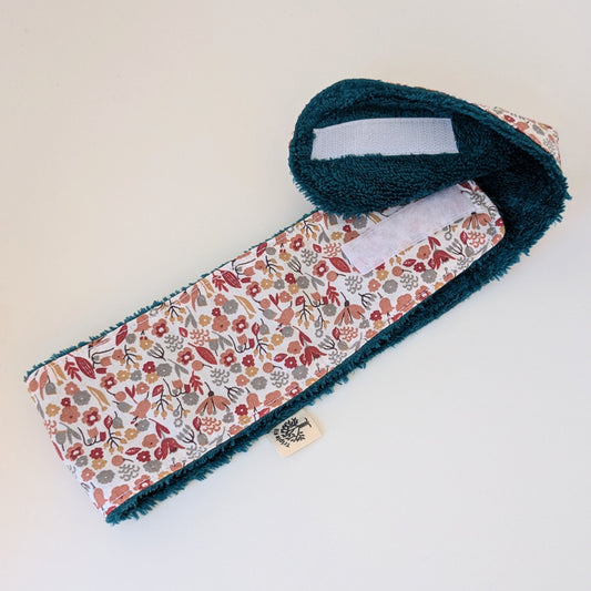Bandeau de soin fleuri - bleu nuit