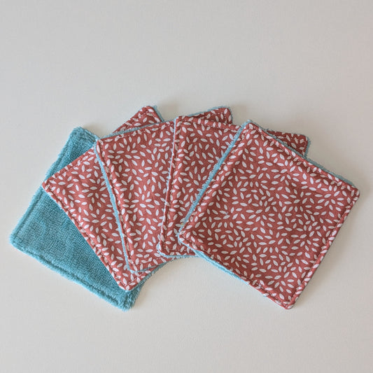 Lingettes démaquillantes x5 - rouge/bleu