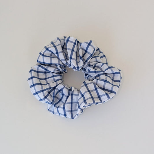 Chouchou vichy bleu / blanc