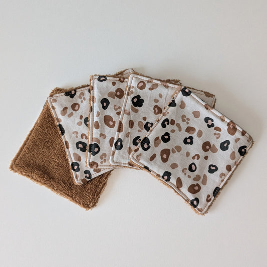 Lingettes démaquillantes x5 - léopard camel