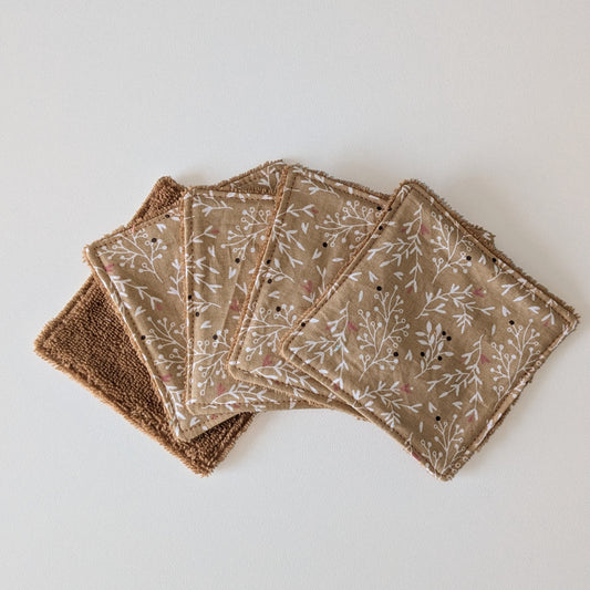 Lingettes démaquillantes x5 - fleuri camel