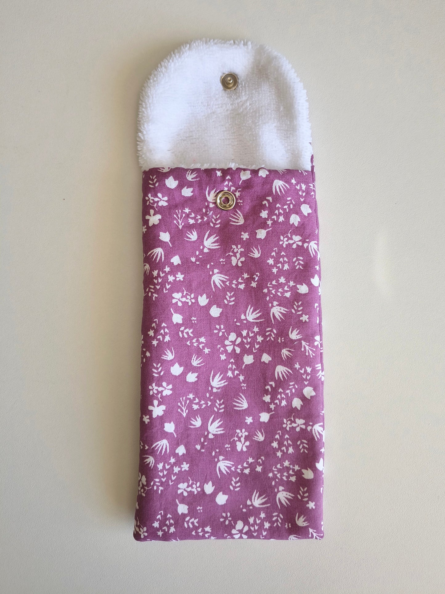 Protège brosse à dent violet et blanc