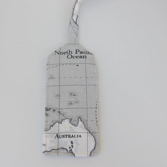 Étiquette bagage map monde 2